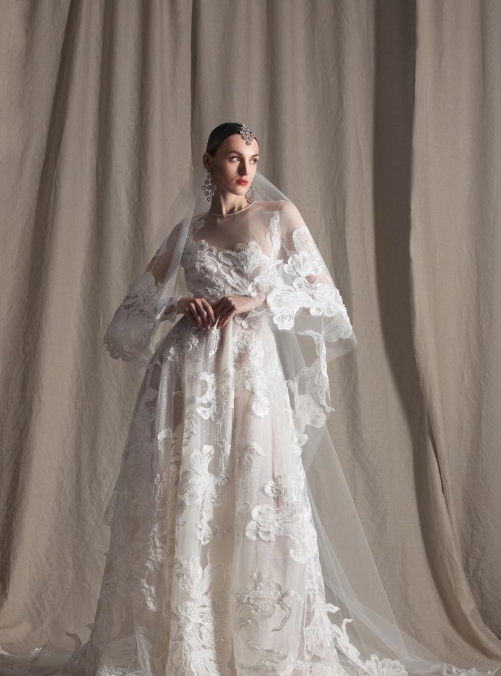 Naeem Khan Çiçekli Gelinlik