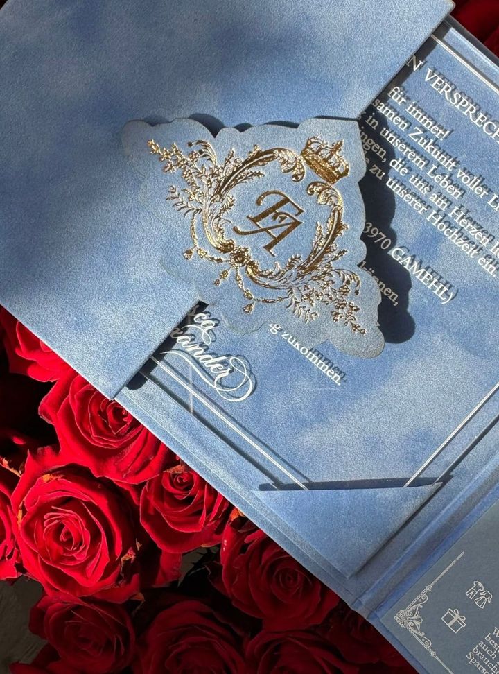 DVT-212-26 Kadife Düğün Davetiye