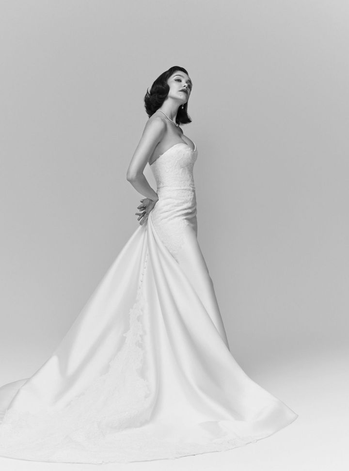 2026 Mark Ingram-25-26 Balık Kesim Straplez Modern Gelinlik