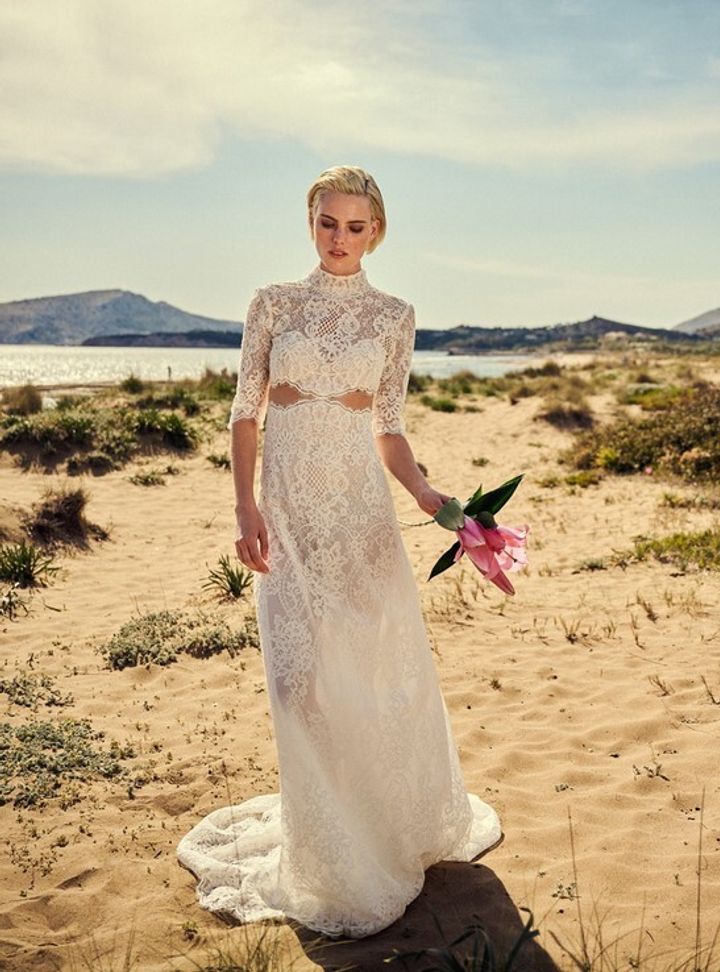 Costarellos Hakim Yakalı Gelinlik