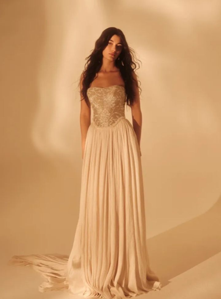 2025 Enaura -12-25 A Kesim Straplez Modern Gelinlik