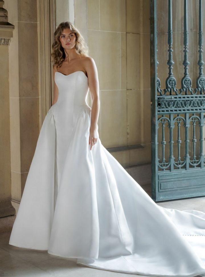 2025 Anne Barge -3-25 A Kesim Straplez Gelinlik