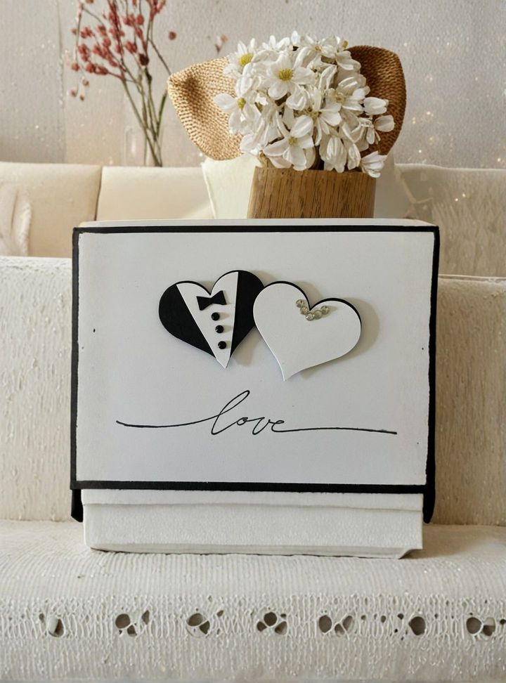 DVT-86-26 3 Boyutlu Düğün Sade Davetiye