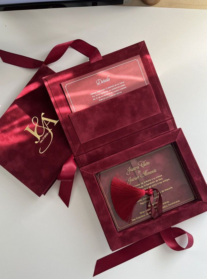 DVT-52-26 Düğün Kına Kadife Davetiye