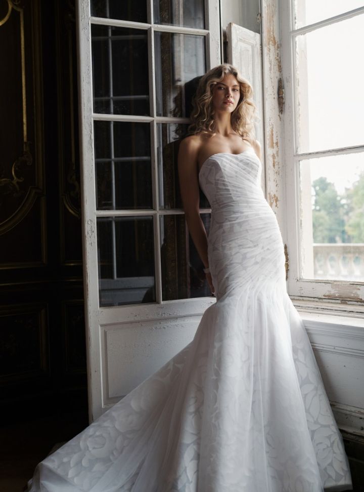 2025 Anne Barge -1-25 Balık Kesim Straplez Gelinlik