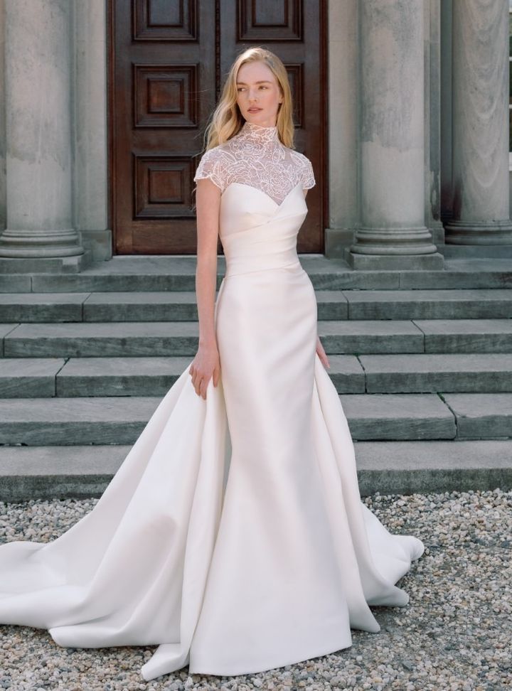 2026 Sareh Nouri-18-26 A Kesim Modern Dekoltesiz Gelinlik