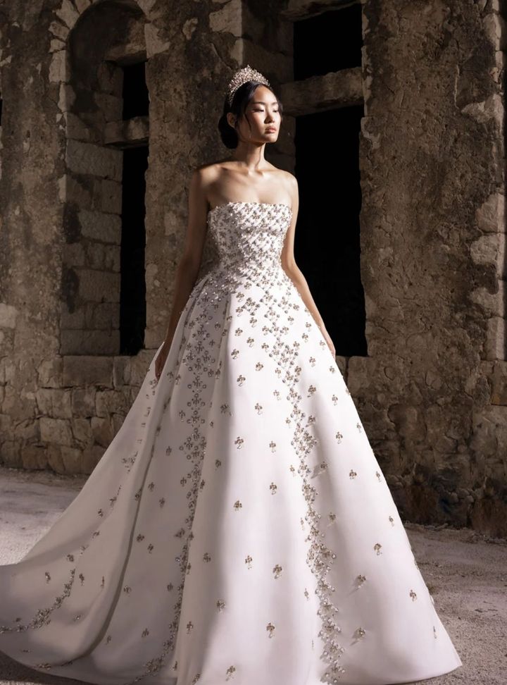 2026 Saiid Kobeisy -36-26 A Kesim Straplez Modern Gelinlik