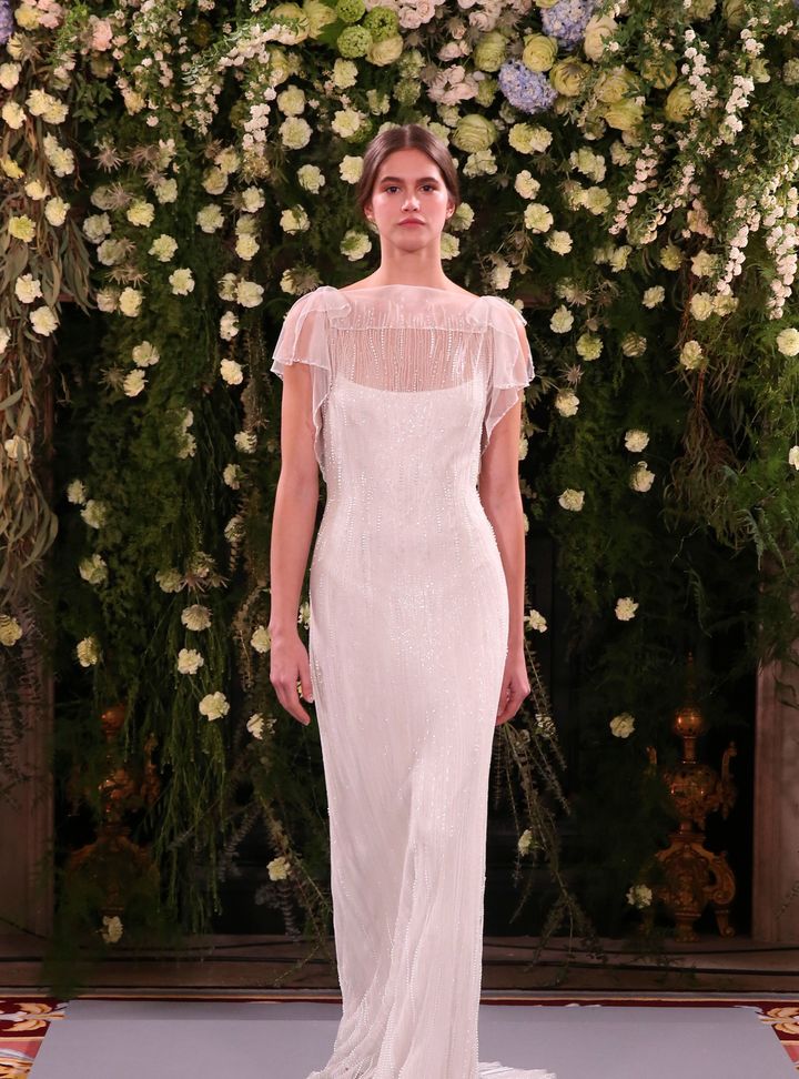 Jenny Packham Tül Yakalı Gelinlik