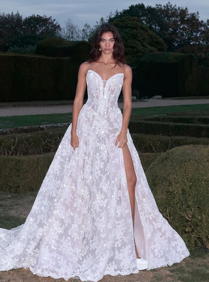 2026 Galia Lahav Alegria-33-26 A Kesim Straplez Vintage Gelinlik