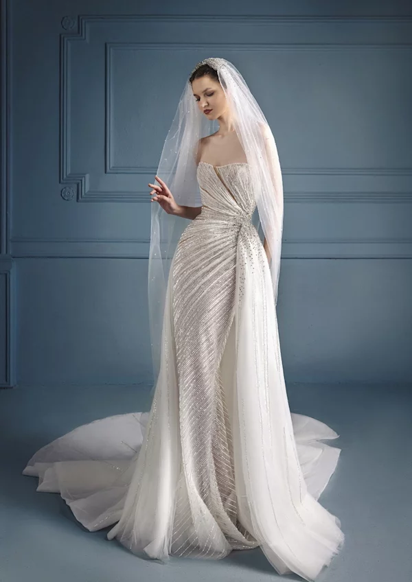 2026 Tony Ward -3-26 Balık Kesim Straplez Romantik Gelinlik