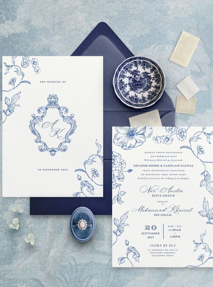 DVT-17-26 Düğün Çiçekli Sade Davetiye