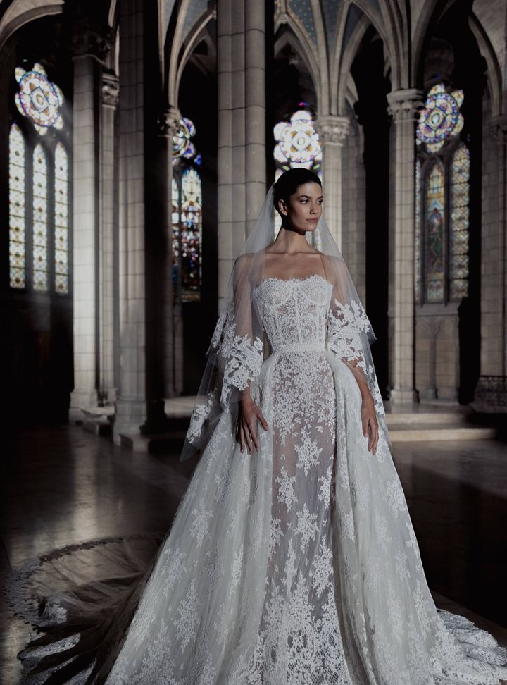 2025 Zuhair Murad Straplez Yaka A Kesim Gelinlik