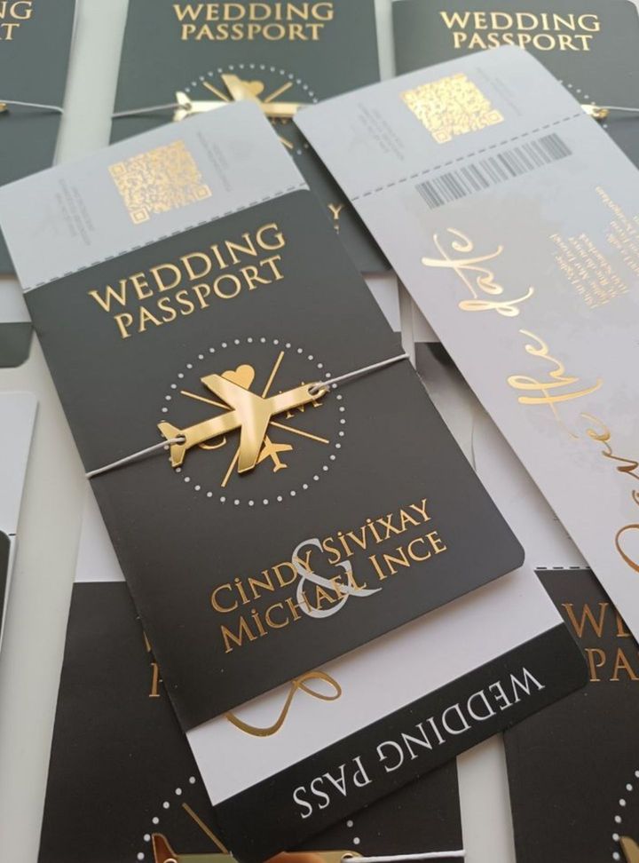 DVT-115-26 Düğün Pasaport Davetiye