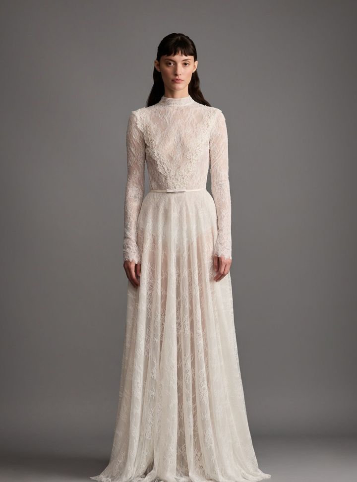 2026 House Of Gilles 46-26 A Kesim Vintage Dekoltesiz Gelinlik