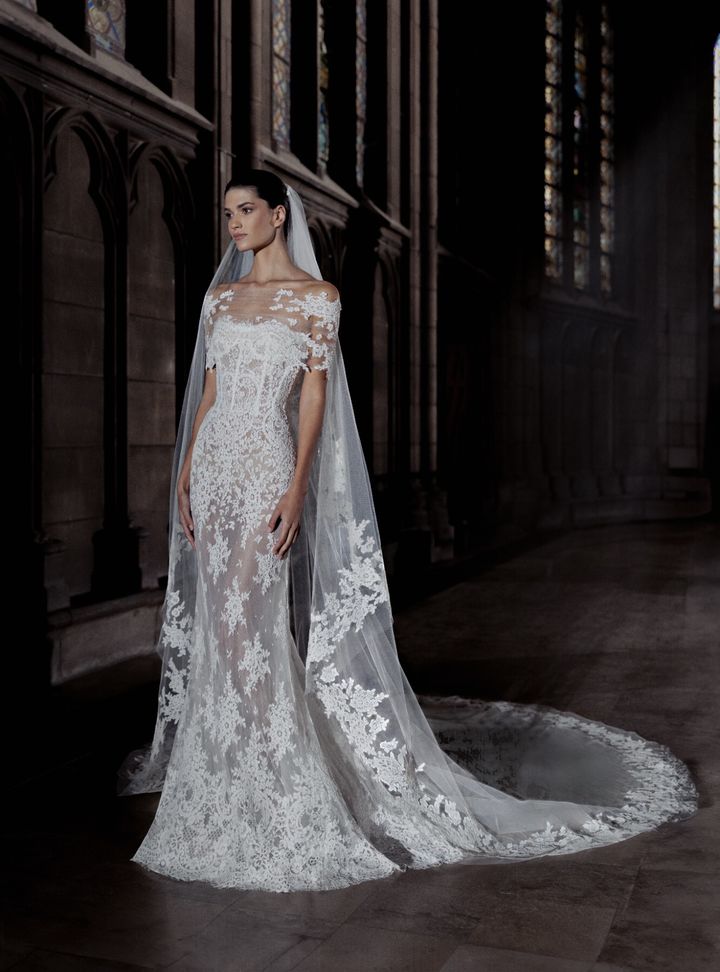 2025 Zuhair Murad Düşük Omuz Balık Gelinlik