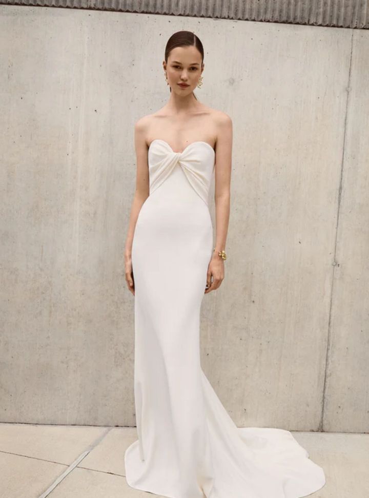 2026 Oscar de la Renta-10-26 Balık Kesim Straplez Modern Gelinlik