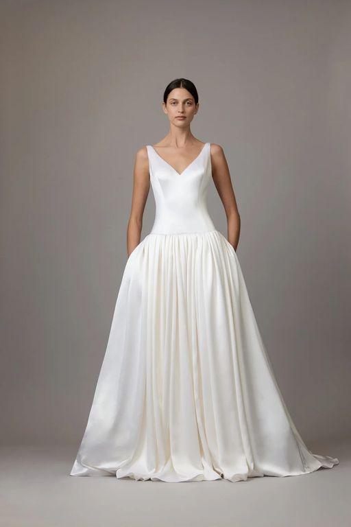 2026 House Of Gilles 25-26 Prenses Kesim Vintage Tarlatansız Gelinlik 2