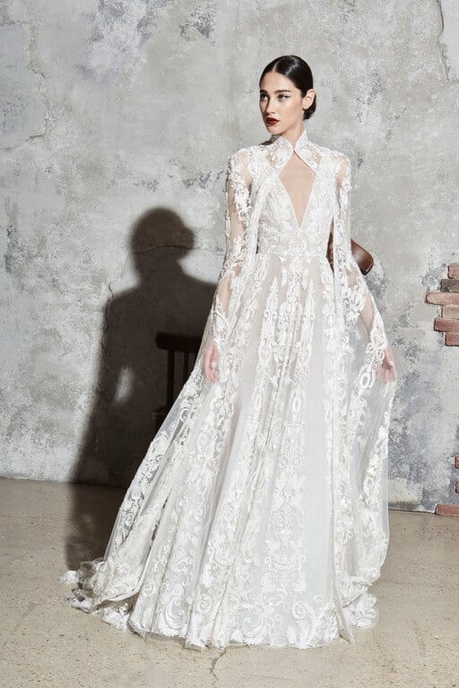 2020 Zuhair Murad Pelerinli Gelinlik