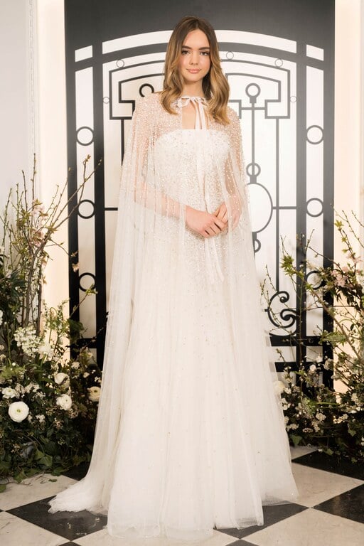 Jenny Packham Pelerinli Gelinlik