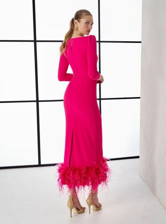 Kare Yaka Tüy Detaylı Abiye   2