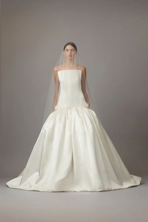 2026 House Of Gilles 26-26 Balık Kesim Vintage Kare Yaka Gelinlik 5