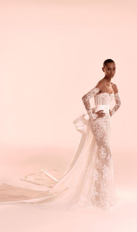 2026 Zuhair Murad -13-26 Balık Kesim Straplez Vintage Gelinlik 2