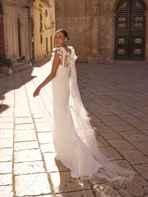 Modeca Gelinlik 05-26 Balık Kesim Bohem Tarlatansız Gelinlik 2