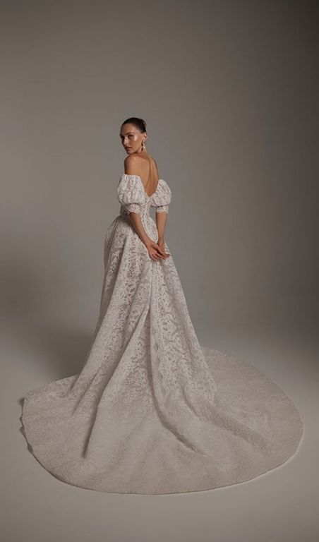 Amara 8 - Berta Couture  Prenses Kesim Straplez Vintage Gelinlik 1