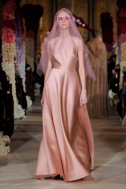 2020 Reem Acra  Pembe Gelinlik