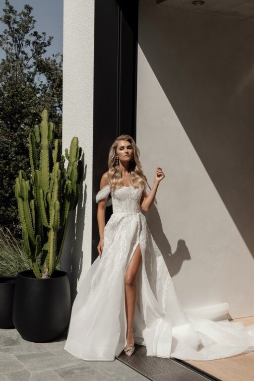 2025 La Premiere Bridal Tül Kollu Gelinlik - 2