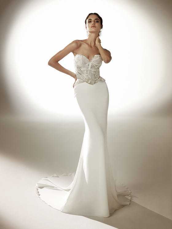 2021 Pronovias Straplez Gelinlik