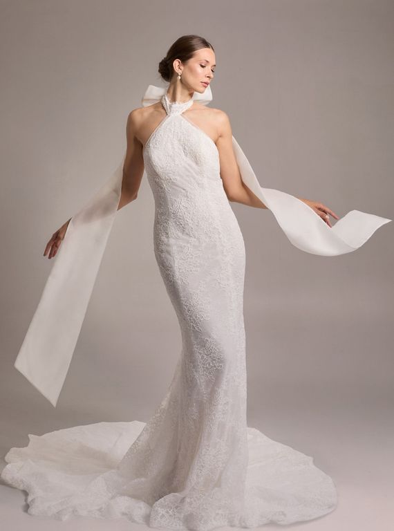 2026 Verdin 22-26 Balık Kesim Vintage Sırt Dekolteli Gelinlik