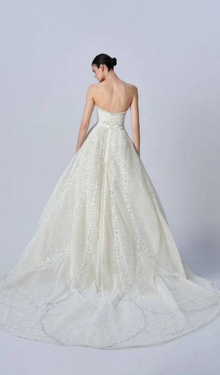 2026 Elie Saab-18-26 A Kesim Straplez Sırt Dekolteli Gelinlik 2