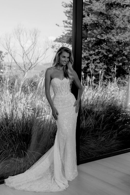 2025 La Premiere Bridal Taş İşlemeli Straplez Gelinlik - 1