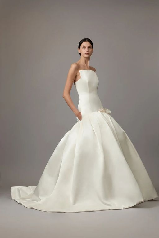 2026 House Of Gilles 26-26 Balık Kesim Vintage Kare Yaka Gelinlik 2