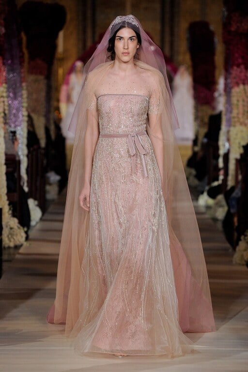 Reem Acra Renkli Gelinlik