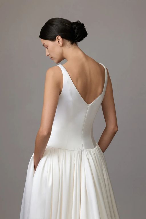 2026 House Of Gilles 25-26 Prenses Kesim Vintage Tarlatansız Gelinlik 3