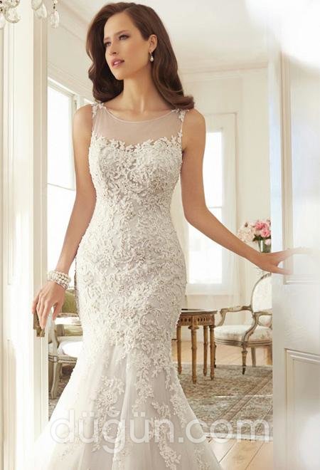 Kayık Yaka Gelinlik