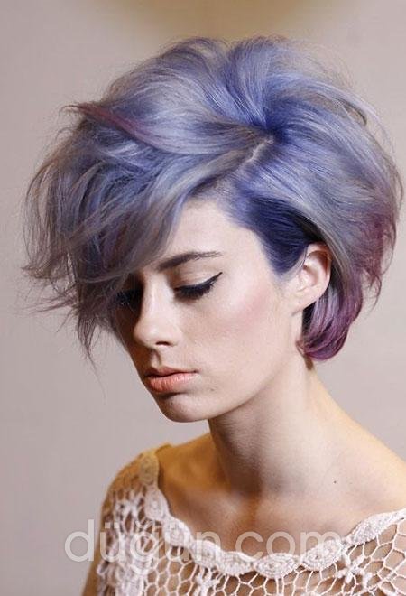 Mor Gelin Saçı Modeli