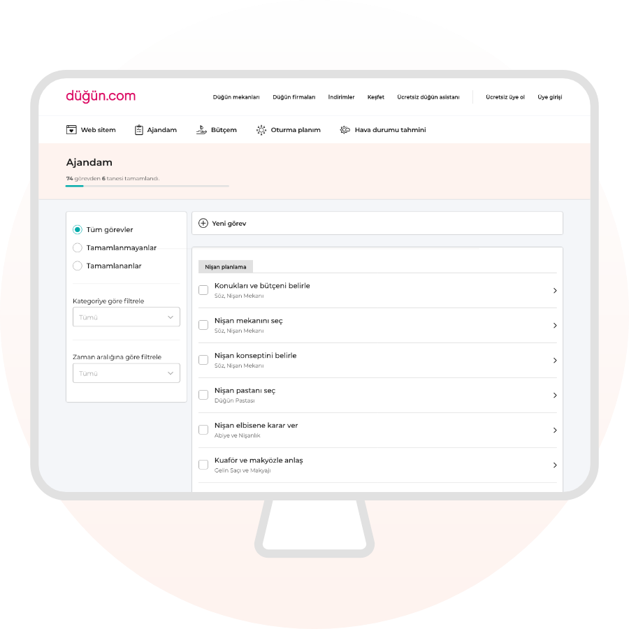 Yapılacakları senin için ekledik ve sıraladık.